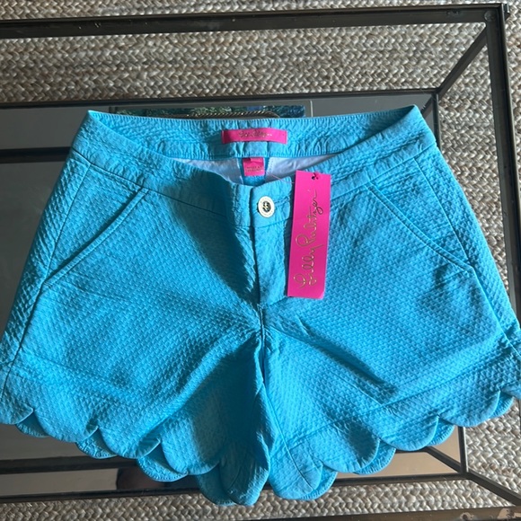NWT Lilly Pulitzer Buttercup Shorts Bali Blue 00 - Picture 3 of 5